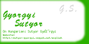 gyorgyi sutyor business card